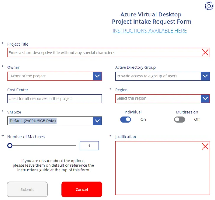 Powerapps + Gitlab + Terraform + AzureVirtualDesktop